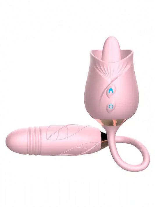 Luxury Thrusting Rose Vibrator