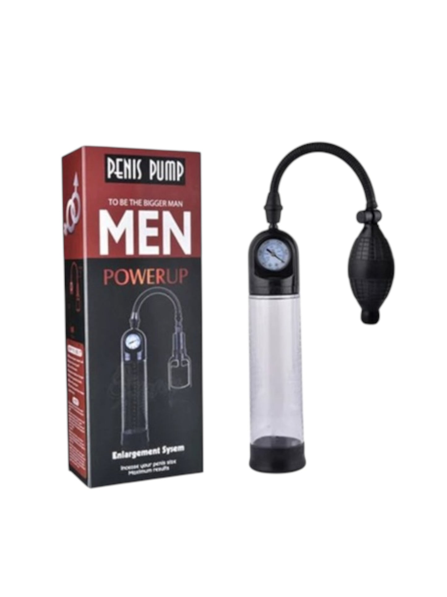 Male manual penis pump with gauge. Male sex toys Australia discreet shipping- BehindClosedDoors.