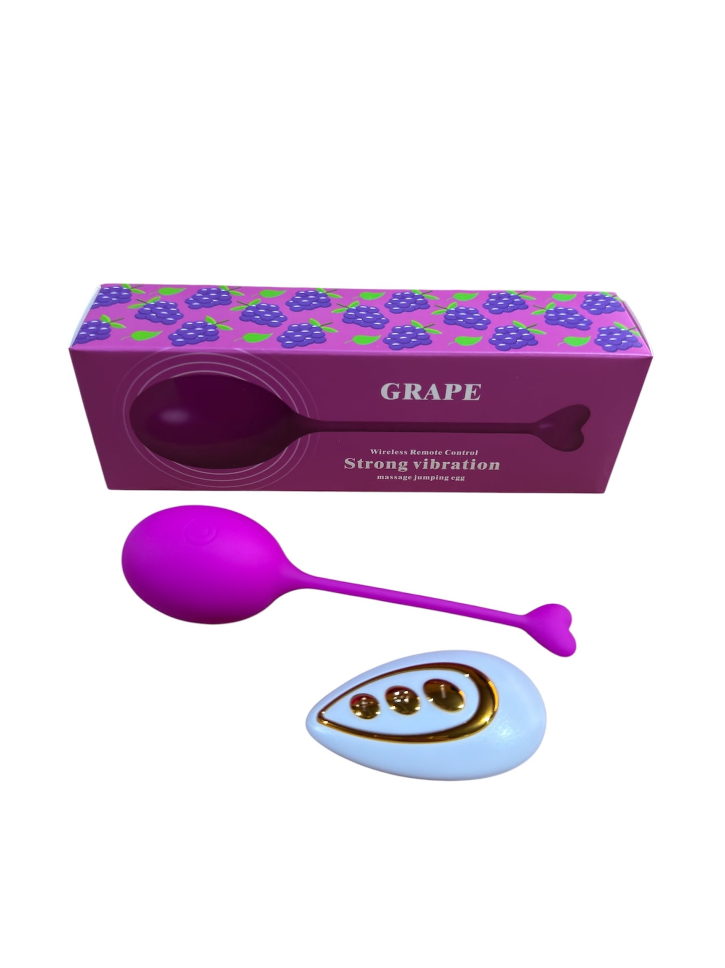 Grape, purple strong remote control vibration with discreet packaging from BehindClosedDoors 