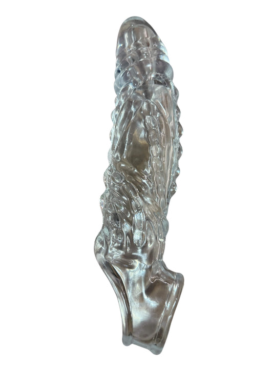 Male clear penis sleeve. soft safe silicone. Male sex toys Australia- BehindClosedDoors. 