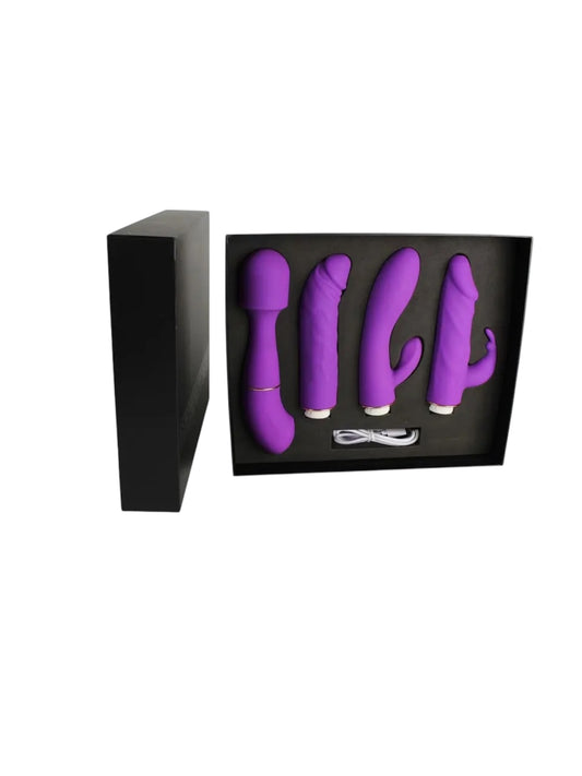 Luxury female vibrator set with different head attachments. Female Sex toys Australia. Discreet packaging- BehindClosedDoors 