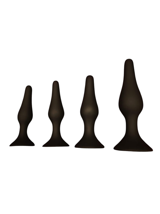5 Black silicone Anal Sex Toys . From beginner to advanced, shop Discreetly at BehindClosedDoors Australia  
